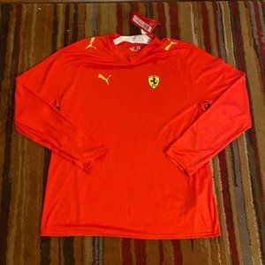 Puma Red Long Sleeve Shirt with Yellow Accents